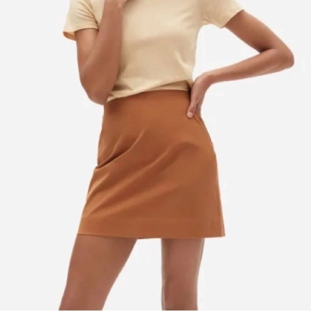 Everlane The Almost Mini Skirt Acorn Size 2